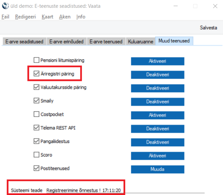 Äriregistri(RIK) teenuse aktiveerimine, juhendi lk 4
