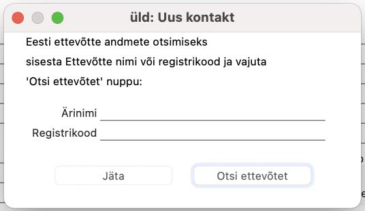 Uut kontakti luues, juhendi lk 6