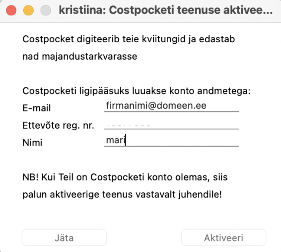 Aktiveerimine, juhendi lk 4