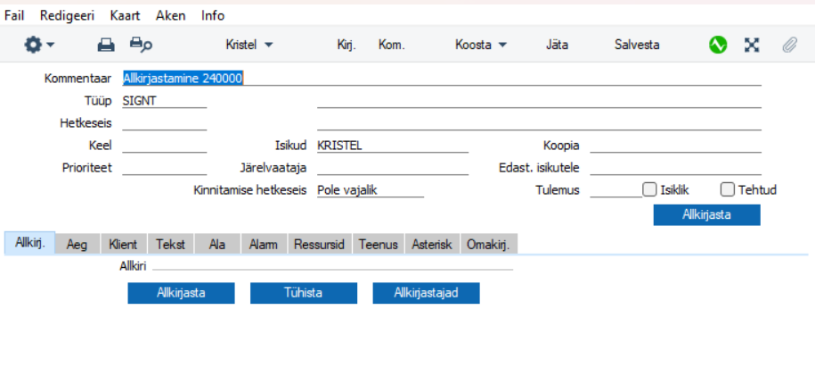 Allkirjastamine lepingu näitel, juhendi lk 8