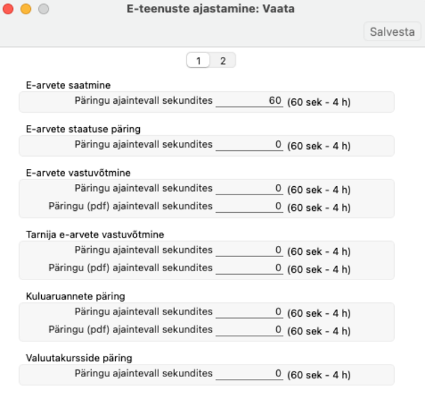 Teenuste ajastuse seadistamine, juhendi lk 8