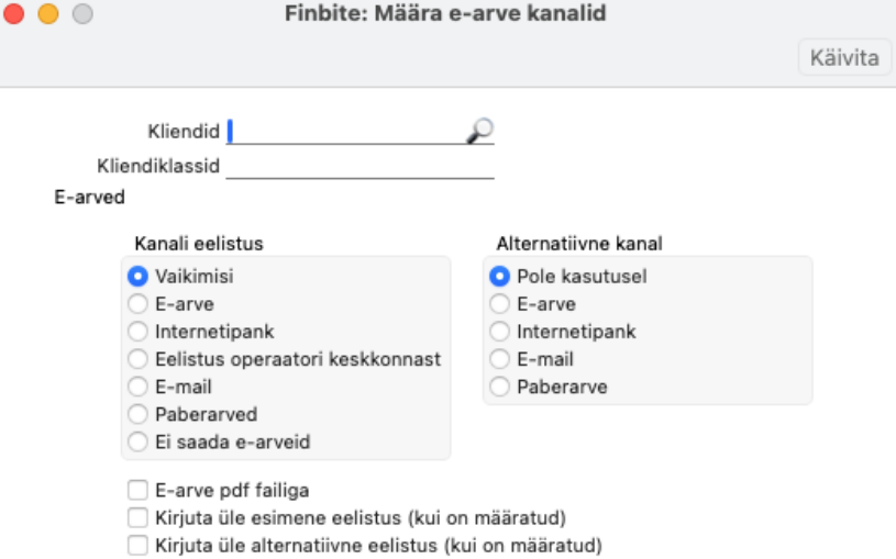 Seadistused kontakti/kliendi kaartidel, juhendi lk 12