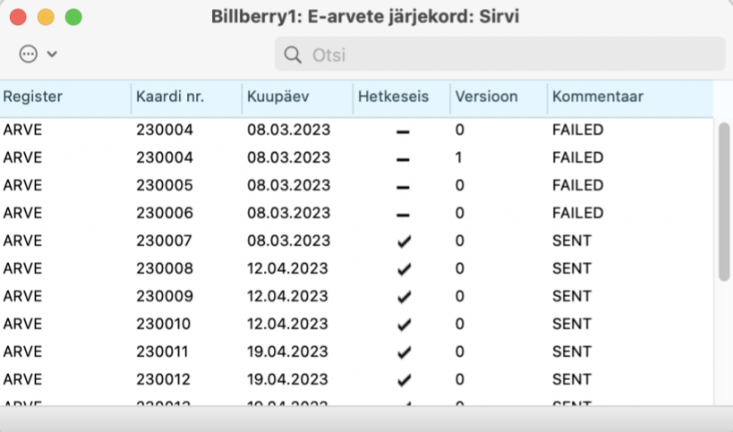 E-arvete järjekord, juhendi lk 16