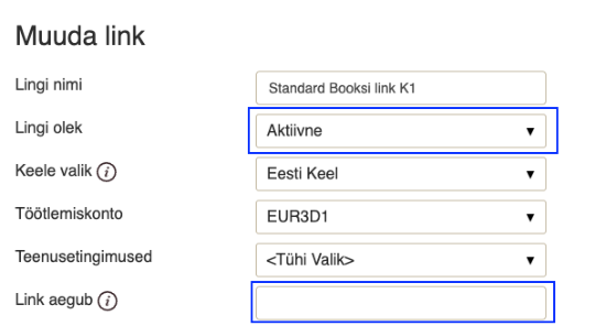 Lingi loomine EveryPay keskkonnas, juhendi lk 2