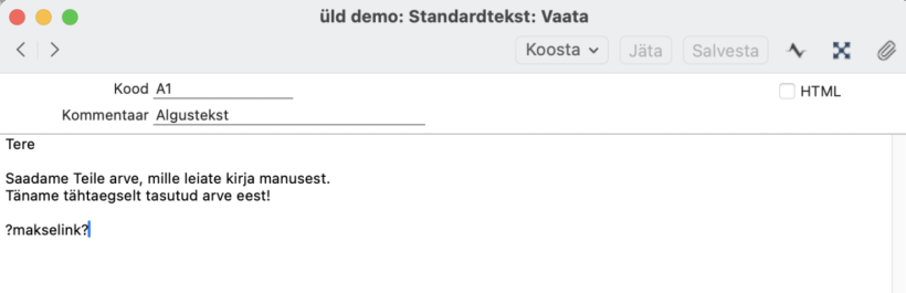 E-maili seadistamine Linkpay nupu jaoks (ülevaade), juhendi lk 8