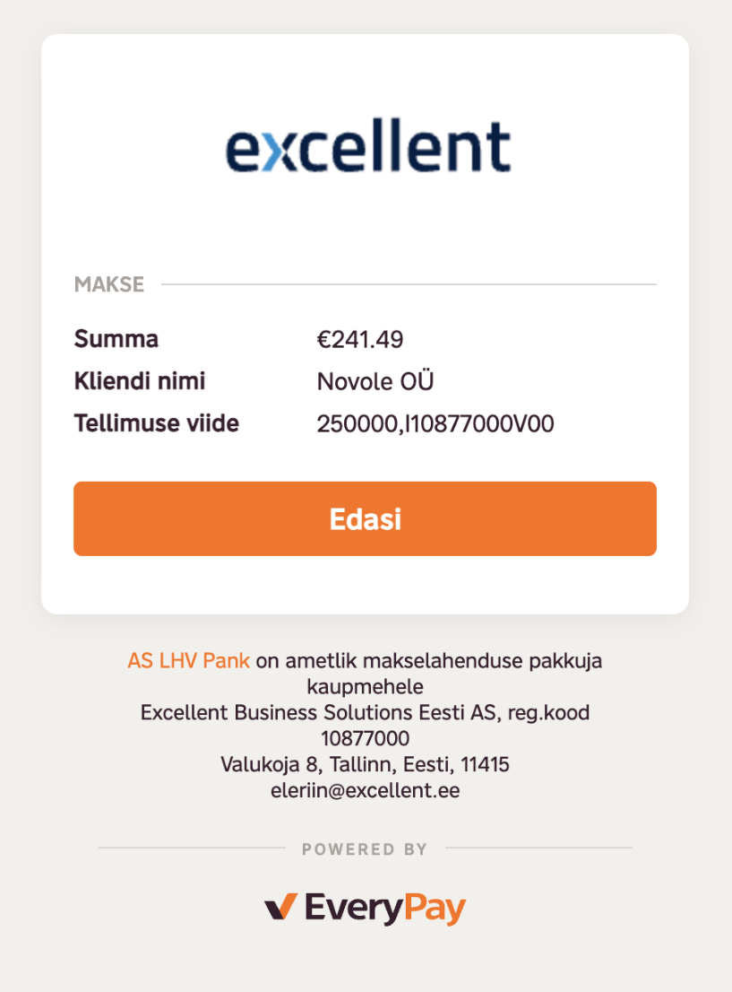 Linkpay kasutamine Standard Books’is (ülevaade), juhendi lk 10