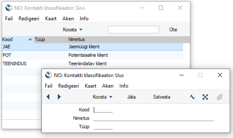 Kontakti klassifikaator, juhendi lk 13