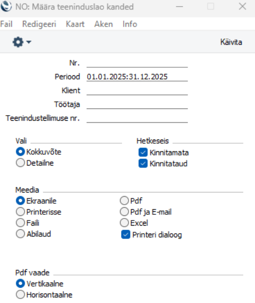 Teeninduslao kanded (Aruanded), juhendi lk 99