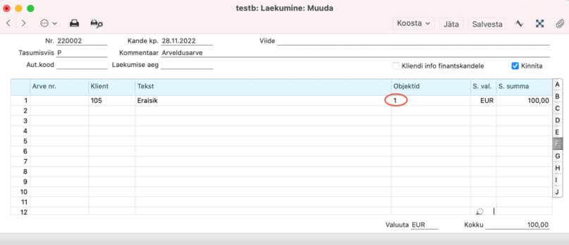 4.1. Ettemaksuga laekunud arvete kajastamine INF3 aruandes, juhendi lk 8