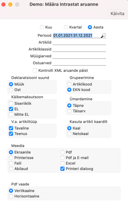Aruanne „Intrastat deklaratsioon“, juhendi lk 4