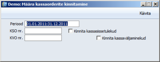 Kinnita kassaorderid, juhendi lk 63