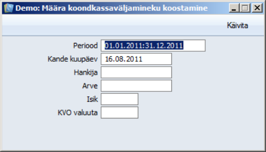 Koosta koondkassaväljaminekud, juhendi lk 67