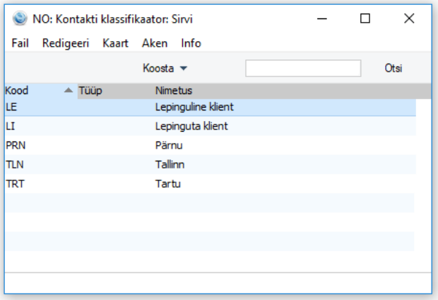 Kontakti klassifikaatorid, juhendi lk 34