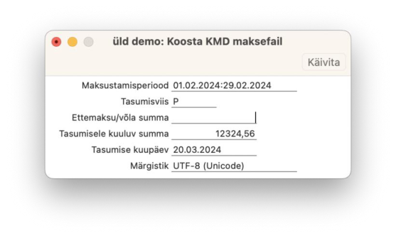 Eksport “KMD maksefail”, juhendi lk 22
