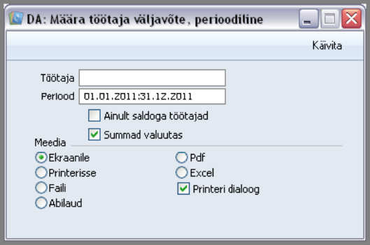 Töötaja väljavõte, perioodiline, juhendi lk 8