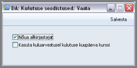 Kulutuse seadistused, juhendi lk 14