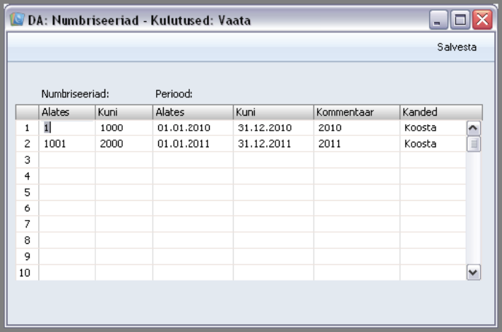 Numbriseeriad – Kulutused, juhendi lk 16
