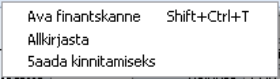 Operatsioonide menüü (Kulutused), juhendi lk 20