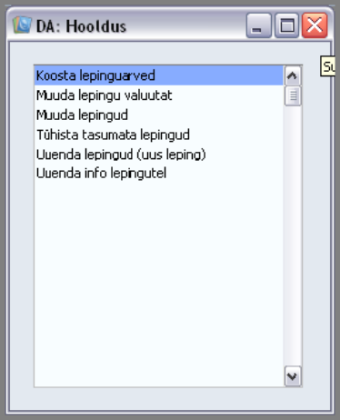 Hooldused (ülevaade), juhendi lk 20