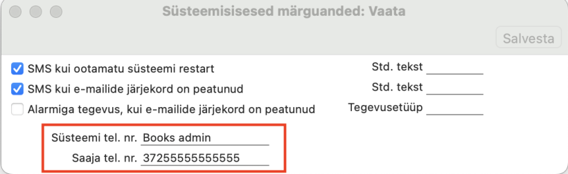 SMS teenuse seadistamine, juhendi lk 5