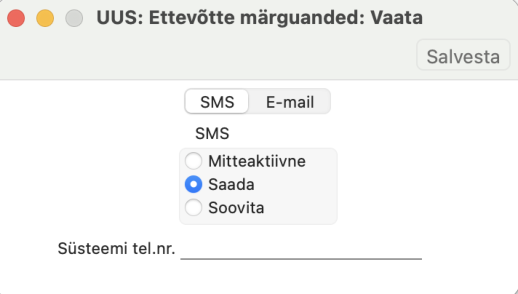 SMS teenuse seadistamine, juhendi lk 5