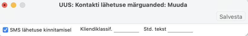 Seadistus „Kontakti lähetuse märguanded“, juhendi lk 16