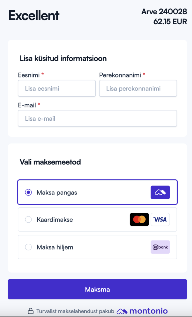 Lisainfo küsimise näide, juhendi lk 12