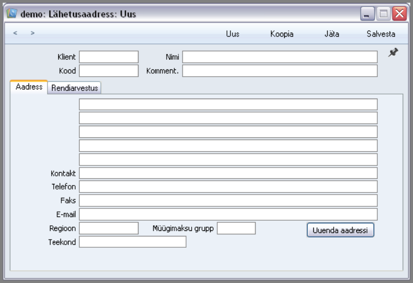 Lähetusaadressid, juhendi lk 35