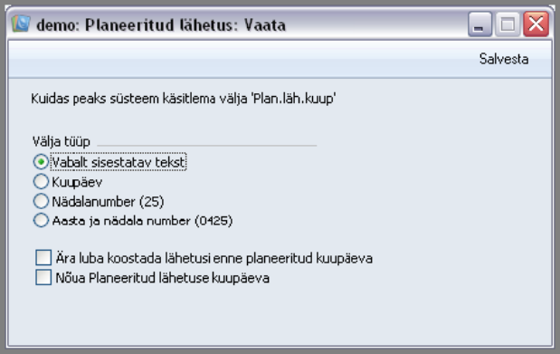Planeeritud lähetus, juhendi lk 41