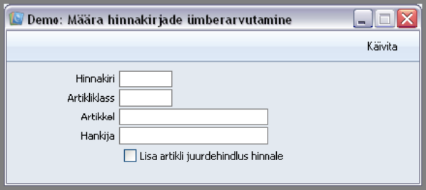 Arvuta hinnakirjad ümber, juhendi lk 49