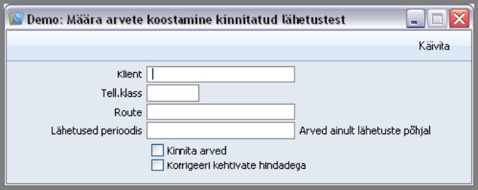 Koosta arved kinnitatud lähetustest, juhendi lk 50