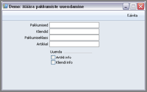 Uuenda pakkumised, juhendi lk 57