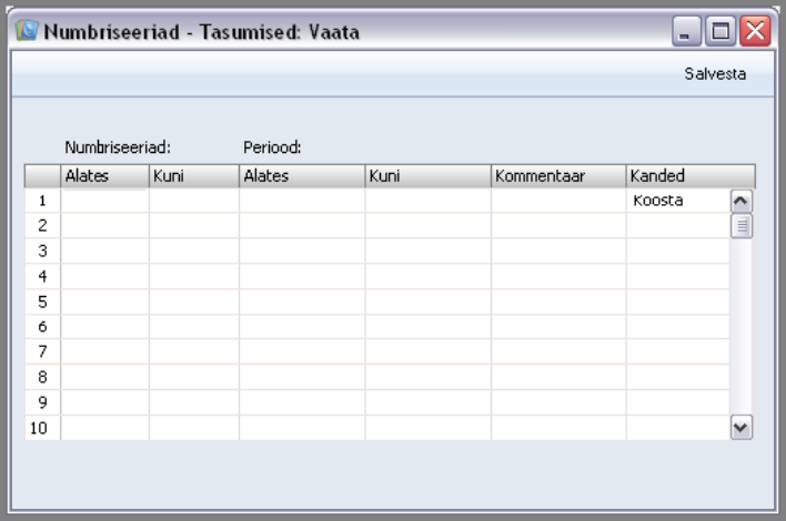 Numbriseeriad – Tasumised, juhendi lk 22