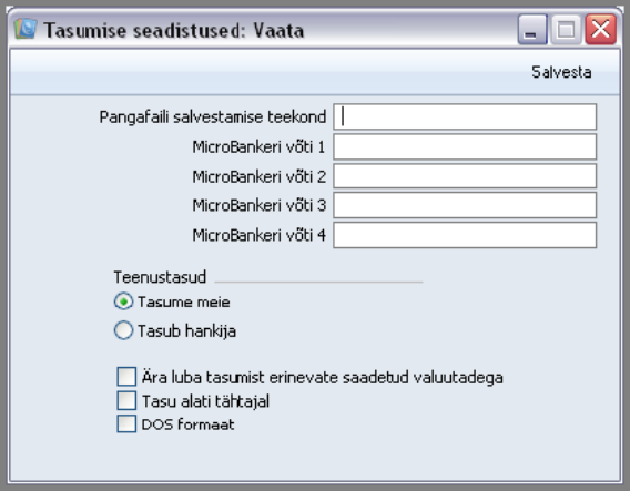 Tasumise seadistused, juhendi lk 24