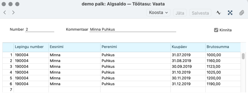 1.3. Algsaldod – Töötasud, juhendi lk 8