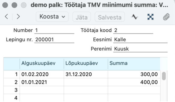 1.30. Töötaja tulumaksuvaba miinimumi summa, juhendi lk 38