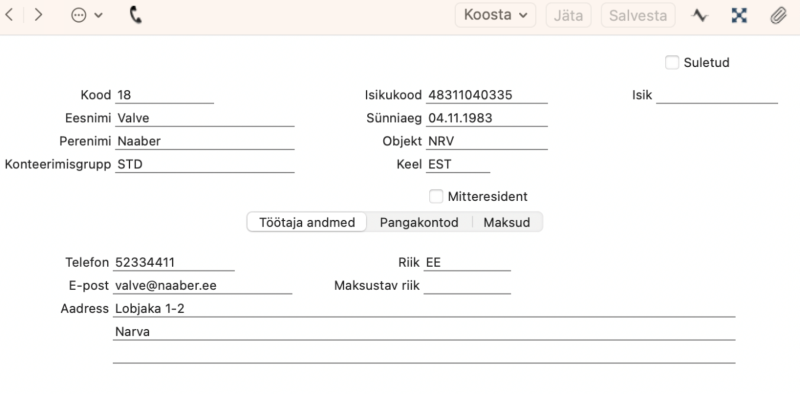 2.1. Töötajad, juhendi lk 44
