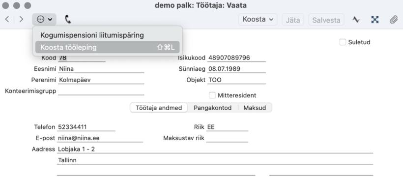 2.1. Töötajad, juhendi lk 46