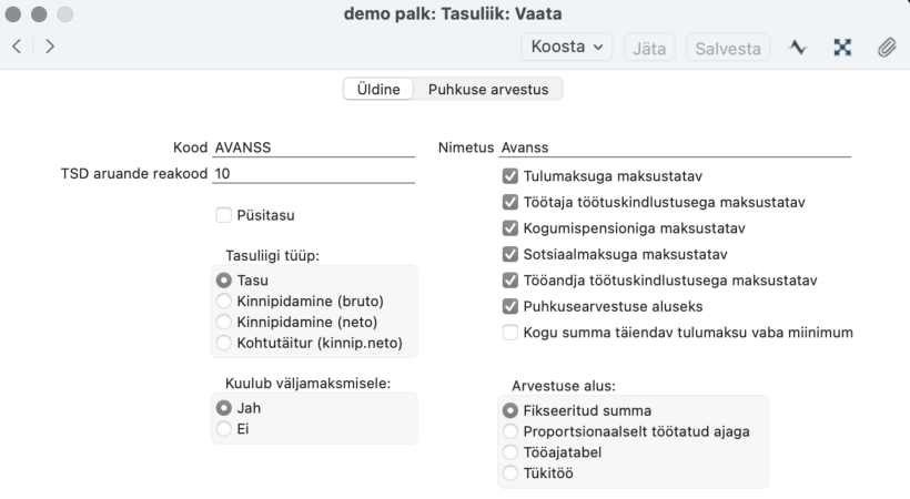 2.3.1. Avanss, juhendi lk 60
