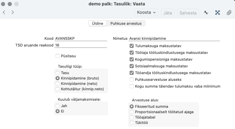 2.3.1. Avanss, juhendi lk 60