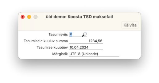 4.3. TSD Maksefail, juhendi lk 119