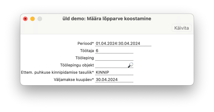 5.14. Koosta lõpparve, juhendi lk 135