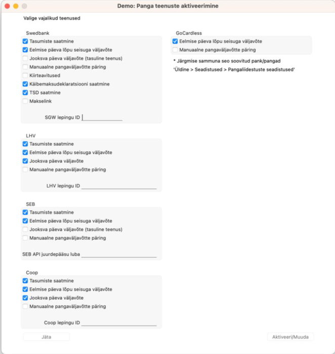 Pangaliidestuse aktiveerimine, juhendi lk 8