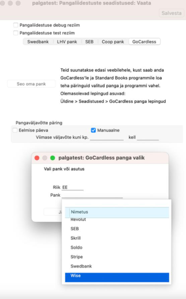Teenuselepingu sõlmimine GoCardless, juhendi lk 27