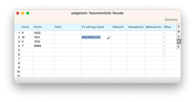 Teenuselepingu sõlmimine GoCardless, juhendi lk 29