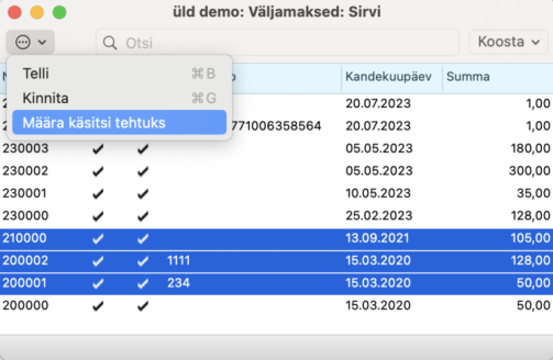 Kulutuste väljamaksed, juhendi lk 51