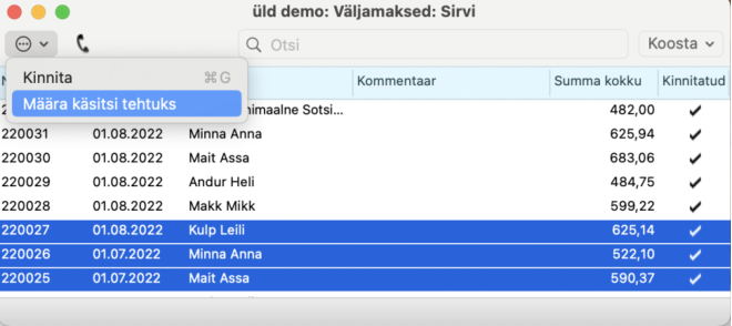Palga väljamaksed, juhendi lk 52