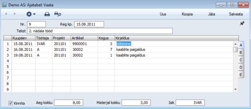 Aja registreerimine, juhendi lk 22
