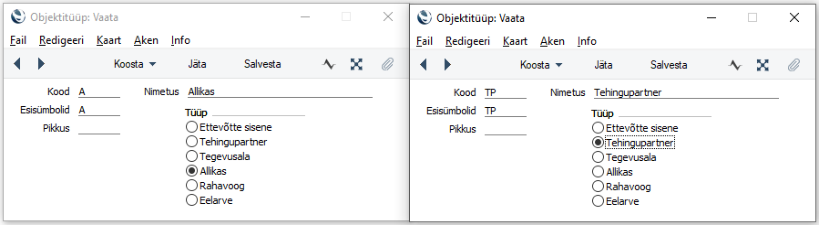 Klassifikaatorid ja klassifikaatori tüübid, juhendi lk 7