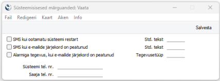 Süsteemi märguanded, juhendi lk 9